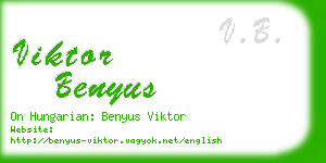 viktor benyus business card